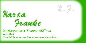 marta franke business card